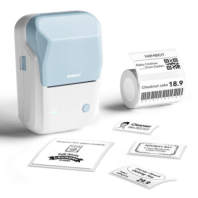 NB493 - NIIMBOT - B1 - PORTABLE THERMAL LABEL BLUETOOTH PRINTER INCL FREE WHITE LABEL (50X30MM)