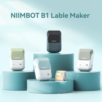 NB493 - NIIMBOT - B1 - PORTABLE THERMAL LABEL BLUETOOTH PRINTER INCL FREE WHITE LABEL (50X30MM)