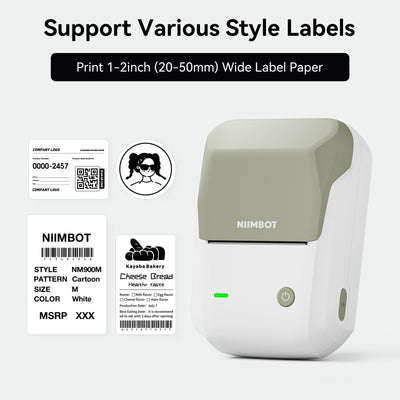 NB493 - NIIMBOT - B1 - PORTABLE THERMAL LABEL BLUETOOTH PRINTER INCL FREE WHITE LABEL (50X30MM)