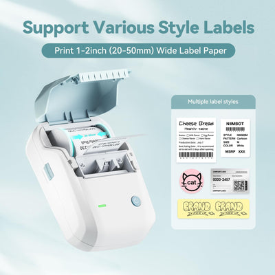 NB493 - NIIMBOT - B1 - PORTABLE THERMAL LABEL BLUETOOTH PRINTER INCL FREE WHITE LABEL (50X30MM)