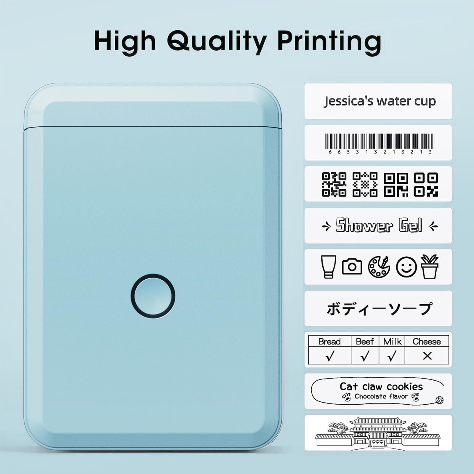 NB120 - NIIMBOT - D110 - PORTABLE LABEL BLUETOOTH PRINTER INCLUDING FREE LABEL ROLL (15*30MM - WHITE)