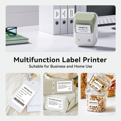 NB493 - NIIMBOT - B1 - PORTABLE THERMAL LABEL BLUETOOTH PRINTER INCL FREE WHITE LABEL (50X30MM)