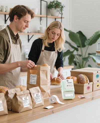 NB109 - NIIMBOT - B21 - PORTABLE THERMAL LABEL BLUETOOTH PRINTER INCLUDING FREE LABEL (50*30MM - WHITE)