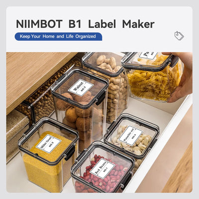 NB493 - NIIMBOT - B1 - PORTABLE THERMAL LABEL BLUETOOTH PRINTER INCL FREE WHITE LABEL (50X30MM)