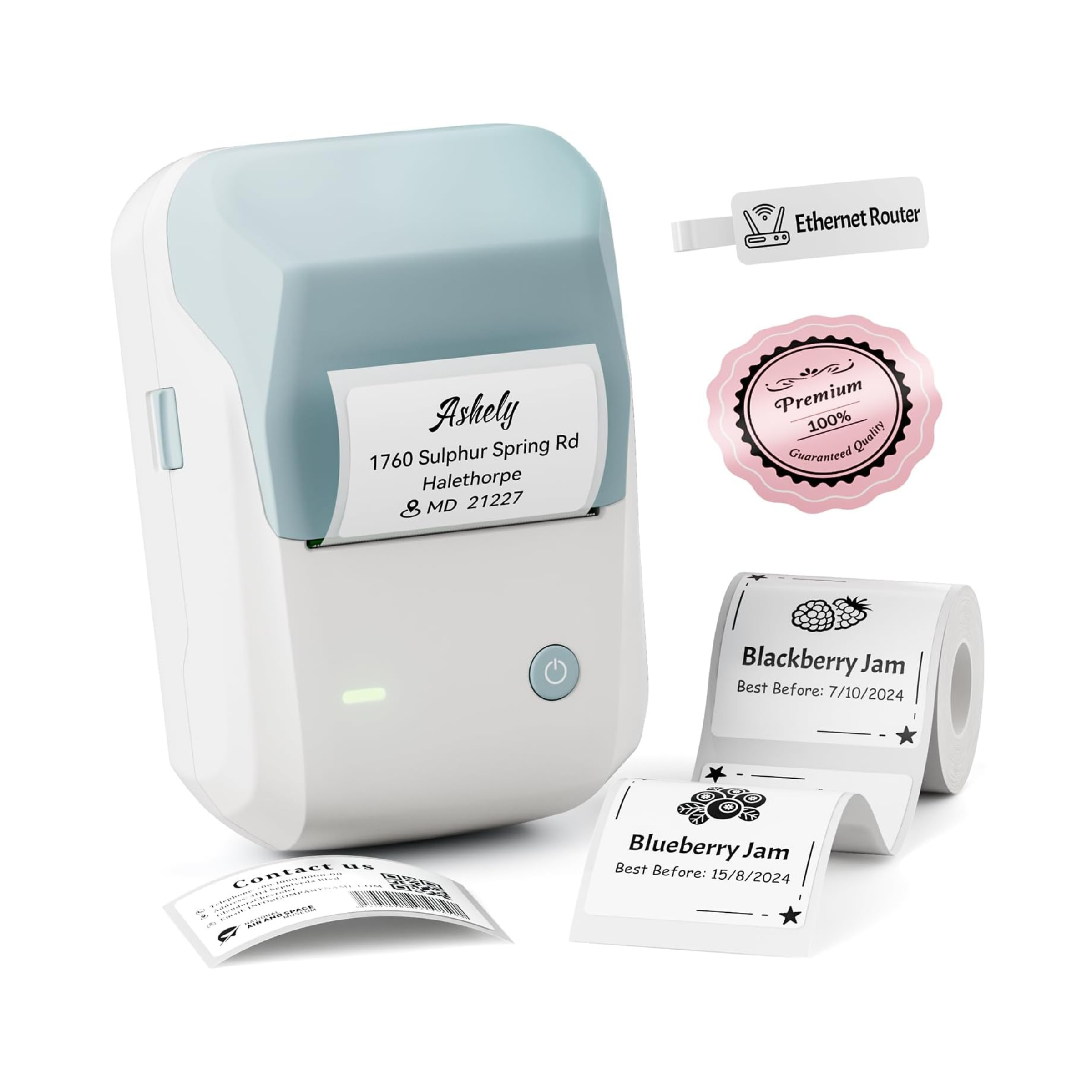 NB493 - NIIMBOT - B1 - PORTABLE THERMAL LABEL BLUETOOTH PRINTER INCL FREE WHITE LABEL (50X30MM)