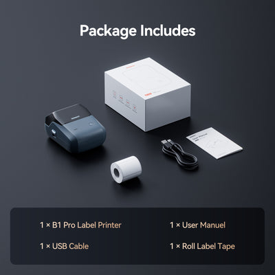 NB806 - NIIMBOT - B1_PRO - 300DPI - PORTABLE THERMAL LABEL PRINTER INCL FREE LABEL ROLL (50X30MM)