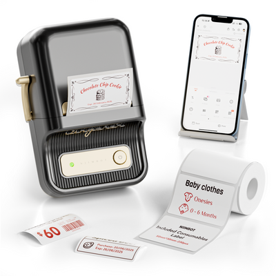 NB607 - NIIMBOT - B21_PRO - 300DPI - PORTABLE THERMAL LABEL BLUETOOTH PRINTER INCL FREE LABEL ROLL (50X30MM)