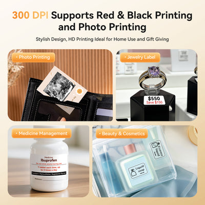 NB607 - NIIMBOT - B21_PRO - 300DPI - PORTABLE THERMAL LABEL BLUETOOTH PRINTER INCL FREE LABEL ROLL (50X30MM)