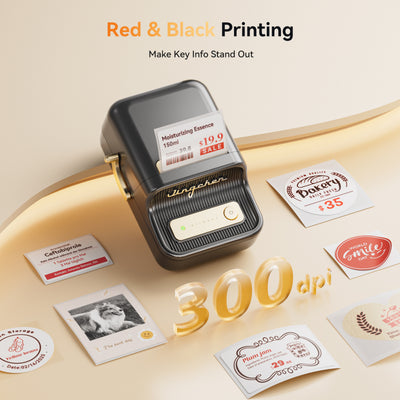 NB607 - NIIMBOT - B21_PRO - 300DPI - PORTABLE THERMAL LABEL BLUETOOTH PRINTER INCL FREE LABEL ROLL (50X30MM)