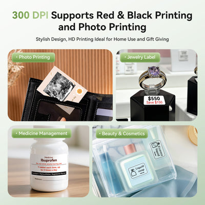 NB607 - NIIMBOT - B21_PRO - 300DPI - PORTABLE THERMAL LABEL BLUETOOTH PRINTER INCL FREE LABEL ROLL (50X30MM)