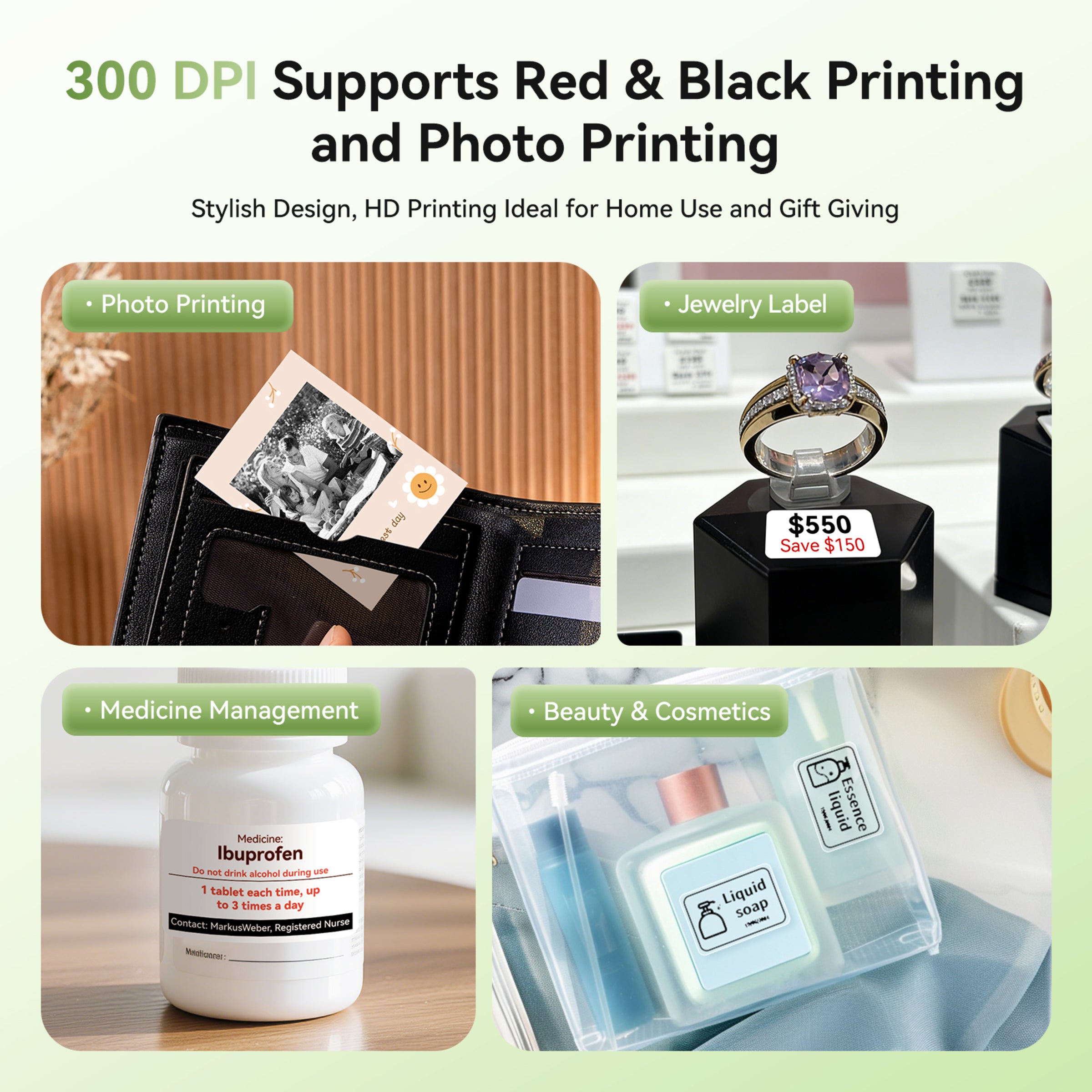 NB607 - NIIMBOT - B21_PRO - 300DPI - PORTABLE THERMAL LABEL BLUETOOTH PRINTER INCL FREE LABEL ROLL (50X30MM)