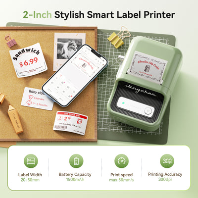 NB607 - NIIMBOT - B21_PRO - 300DPI - PORTABLE THERMAL LABEL BLUETOOTH PRINTER INCL FREE LABEL ROLL (50X30MM)