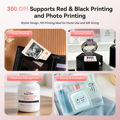 NB607 - NIIMBOT - B21_PRO - 300DPI - PORTABLE THERMAL LABEL BLUETOOTH PRINTER INCL FREE LABEL ROLL (50X30MM)
