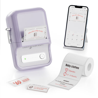 NB607 - NIIMBOT - B21_PRO - 300DPI - PORTABLE THERMAL LABEL BLUETOOTH PRINTER INCL FREE LABEL ROLL (50X30MM)