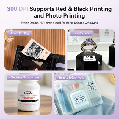 NB607 - NIIMBOT - B21_PRO - 300DPI - PORTABLE THERMAL LABEL BLUETOOTH PRINTER INCL FREE LABEL ROLL (50X30MM)