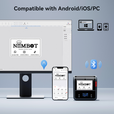 NB119 - NIIMBOT - B3S_PRO - PORTABLE THERMAL LABEL BLUETOOTH PRINTER INCL FREE LABEL (70X40MM)