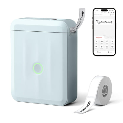 NIIMBOT - D110_M - PORTABLE BLUETOOTH LABEL PRINTER INCLUDING FREE LABEL ROLL (12*40MM - WHITE)