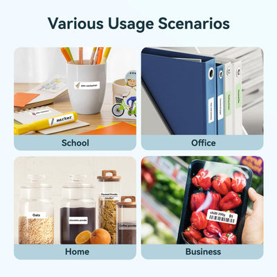 NB524 - NIIMBOT - D110_M - PORTABLE BLUETOOTH LABEL PRINTER INCL FREE LABEL ROLL (12X40MM)