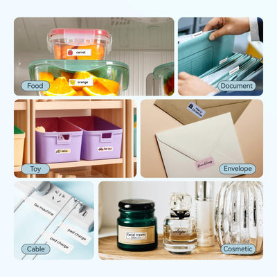 NB524 - NIIMBOT - D110_M - PORTABLE BLUETOOTH LABEL PRINTER INCL FREE LABEL ROLL (12X40MM)