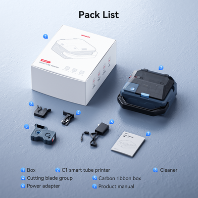 NB801 - NIIMBOT - C1 CABLE THERMAL TRANSFER PRINTER - LAKE BLUE GRAY
