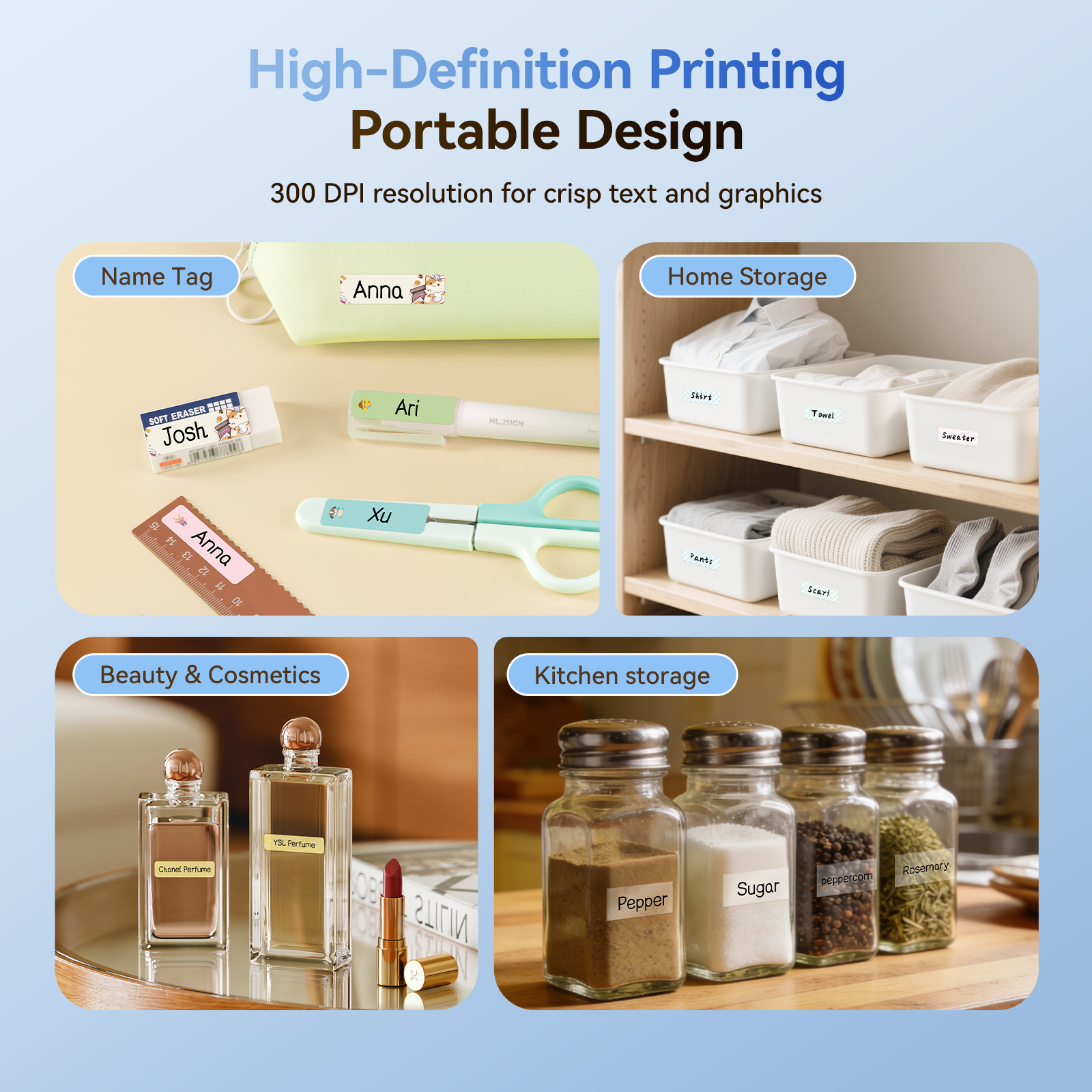 NB525 - NIIMBOT - D11_H - 300DPI - PORTABLE BLUETOOTH LABEL PRINTER INC FREE LABEL ROLL