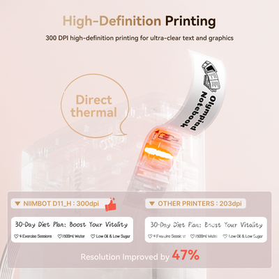 NB525 - NIIMBOT - D11_H - 300DPI - PORTABLE BLUETOOTH LABEL PRINTER INC FREE LABEL ROLL