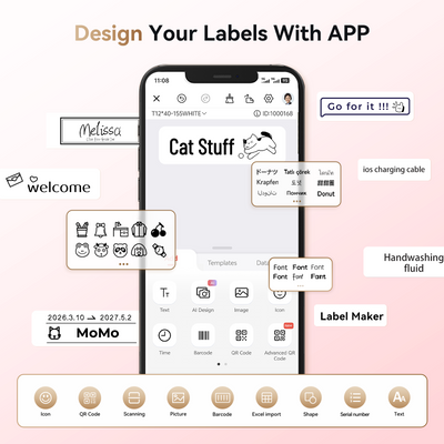 NB525 - NIIMBOT - D11_H - 300DPI - PORTABLE BLUETOOTH LABEL PRINTER INC FREE LABEL ROLL