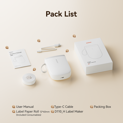 NB525 - NIIMBOT - D11_H - 300DPI - PORTABLE BLUETOOTH LABEL PRINTER INC FREE LABEL ROLL