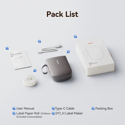 NB525 - NIIMBOT - D11_H - 300DPI - PORTABLE BLUETOOTH LABEL PRINTER INC FREE LABEL ROLL