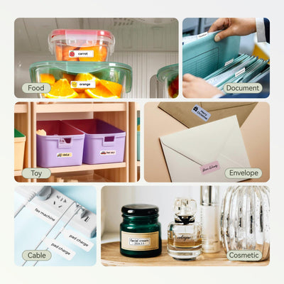 NB524 - NIIMBOT - D110_M - PORTABLE BLUETOOTH LABEL PRINTER INCL FREE LABEL ROLL (12X40MM)