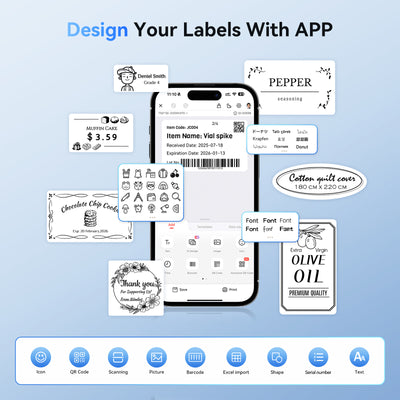 NB605 - NIIMBOT - K3 - THERMAL BUSINESS BLUETOOTH LABEL PRINTER - INCL 50X30MM LABEL ROLL WITH 900 LABELS