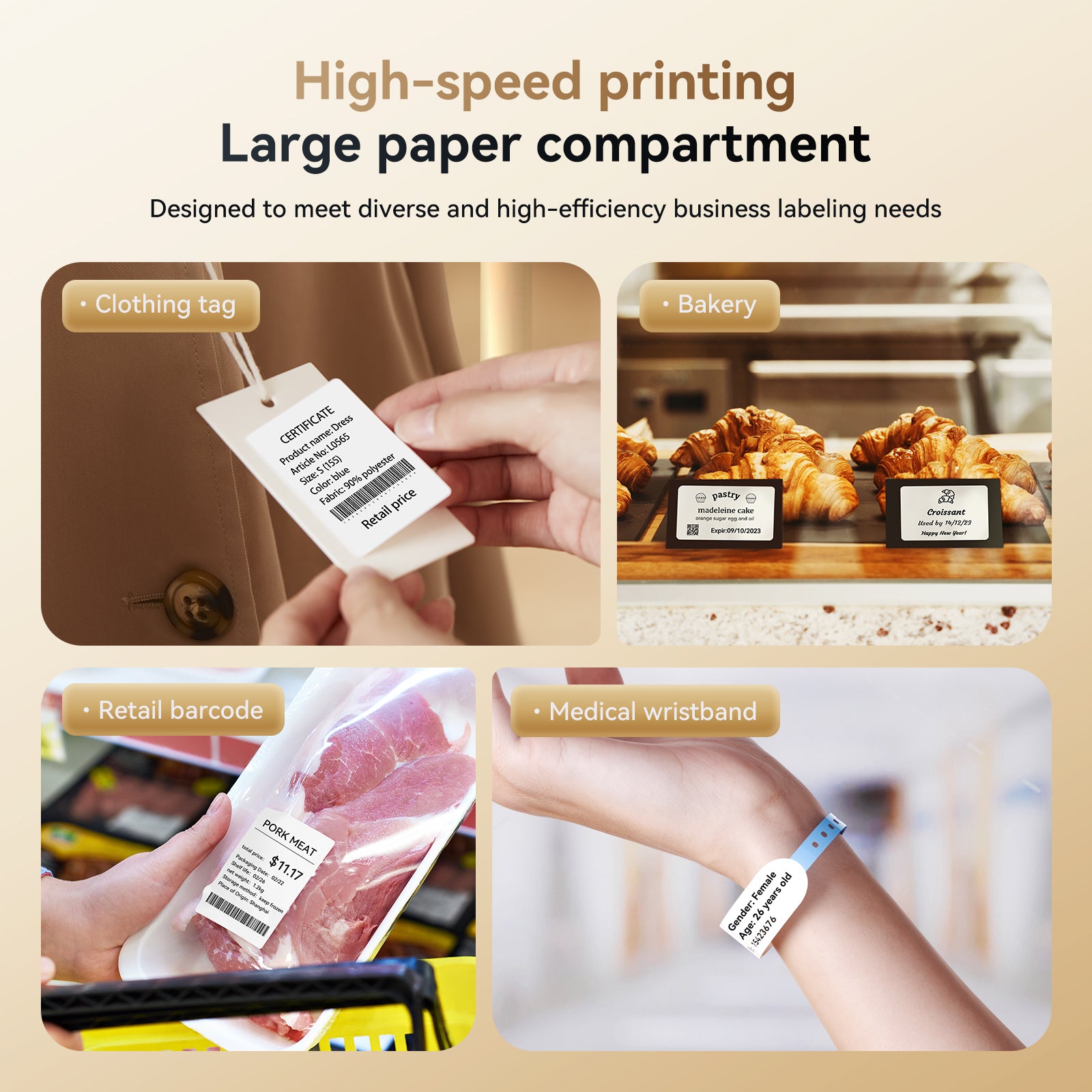 NB606 - NIIMBOT - K3_W - THERMAL BUSINESS BLUETOOTH & WIFI LABEL PRINTER - INCL 50X30MM LABEL ROLL WITH 900 LABELS