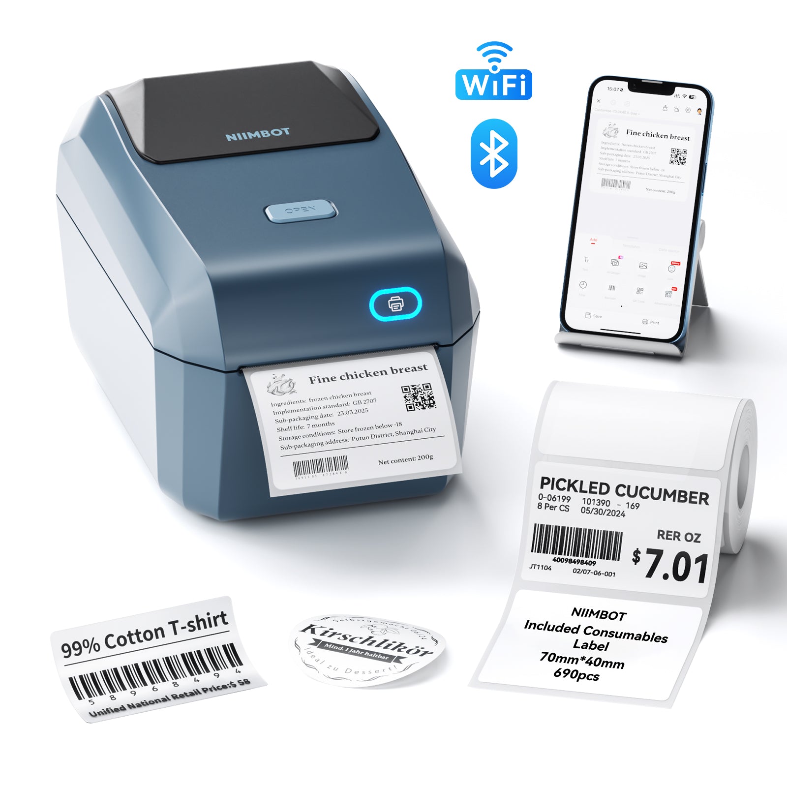 NB606 - NIIMBOT - K3_W - THERMAL BUSINESS BLUETOOTH & WIFI LABEL PRINT ...