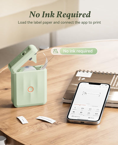 NB524 - NIIMBOT - D110_M - PORTABLE BLUETOOTH LABEL PRINTER INCL FREE LABEL ROLL (12X40MM)