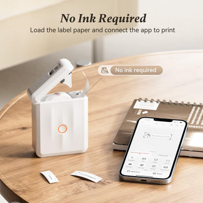 NB524 - NIIMBOT - D110_M - PORTABLE BLUETOOTH LABEL PRINTER INCL FREE LABEL ROLL (12X40MM)