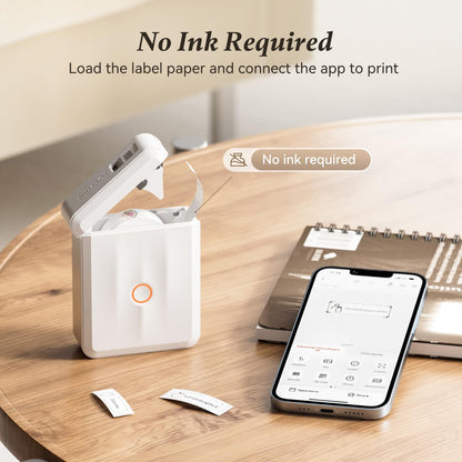 I-NIIMBOT - D110_M - PORTABLE BLUETOOTH LABEL PRINTER KUHLANGANISA NE-LABEL ROLL YAMAHHALA (12*40MM - WHITE)
