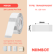 NB108 - Niimbot - D11 / D101 / D110 / H1S - 14x30mm - 210 Transparent Labels