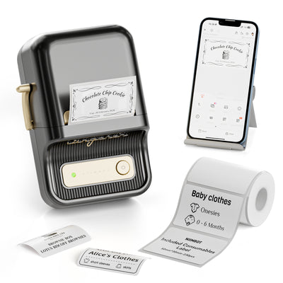 NB109 - NIIMBOT - B21S - PORTABLE THERMAL LABEL BLUETOOTH PRINTER INCL FREE LABEL (50X30MM)