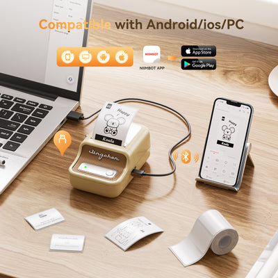 NB109 - NIIMBOT - B21S - PORTABLE THERMAL LABEL BLUETOOTH PRINTER INCL FREE LABEL (50X30MM)