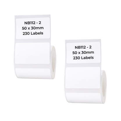 NB112 - NIIMBOT - B1 / B21 / B3S - T50*30MM - 230 LABELS PER ROLL - WHITE