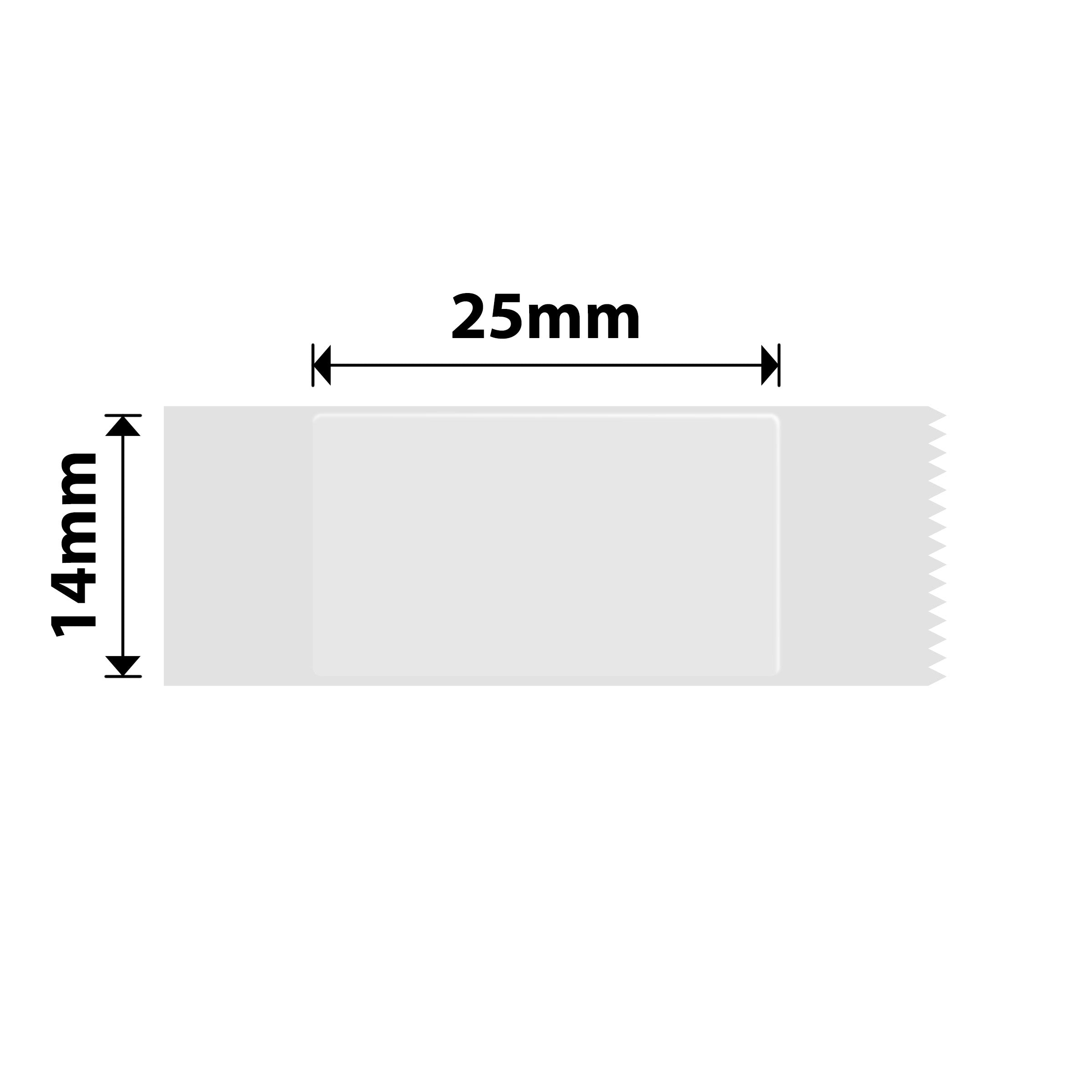 NB115 - NIIMBOT - D11 / D101 / D110 - 14*25MM - 240 ETIKETTE PER ROL - DEURSIGTIG