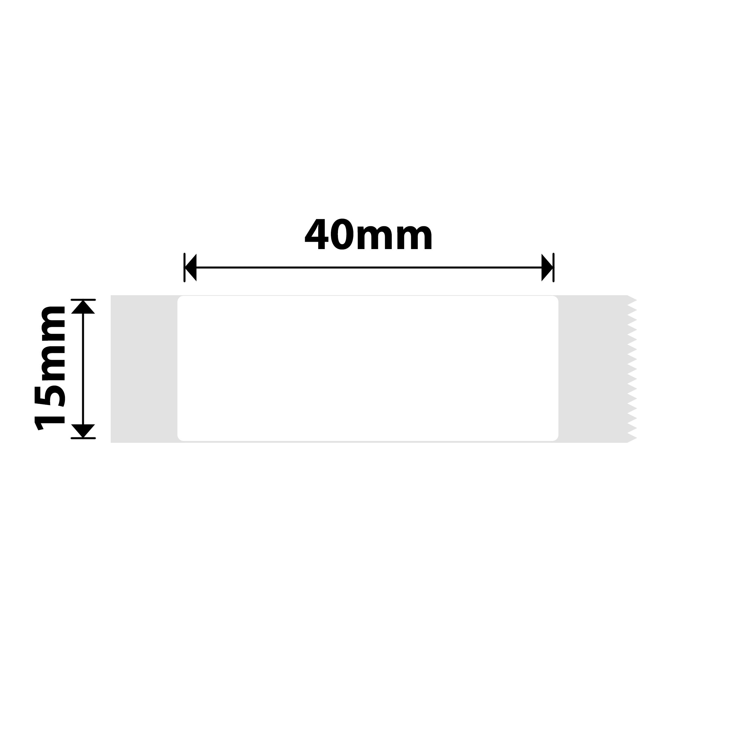 NB117 - NIIMBOT - D11 / D101 / D110 - 15*40MM - 160 ETIKETTE PER ROL - WIT