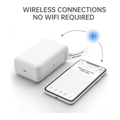NIIMBOT - D101 Bluetooth Label Printer Incl Label Roll - White