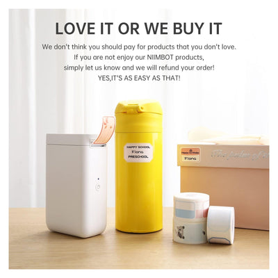 NIIMBOT - D101 Bluetooth Label Printer Incl Label Roll - White