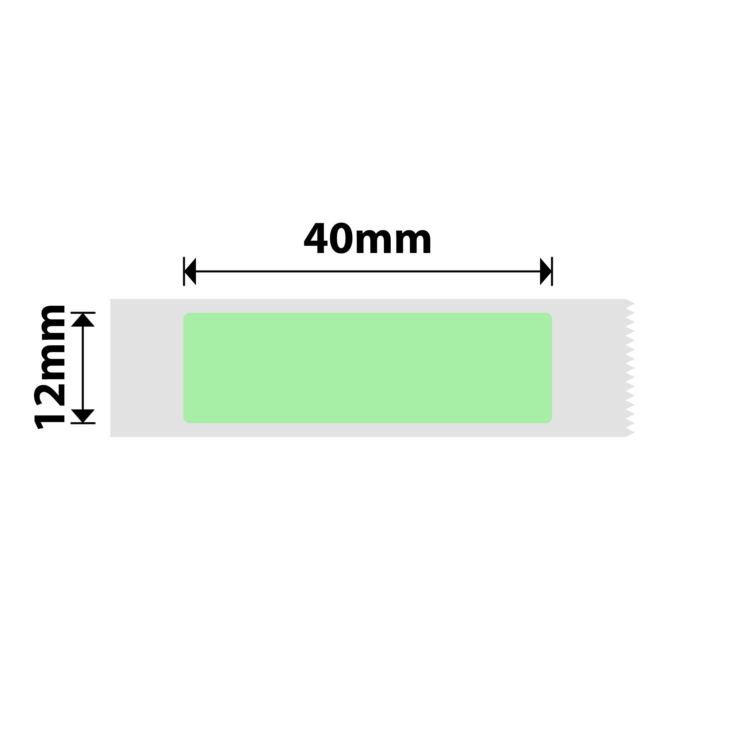 NB129 - NIIMBOT - D11 / D101 / D110 - 12*40MM - 160 TERMIESE ETIKETTE - SOLIEDE GROEN ONTWERP