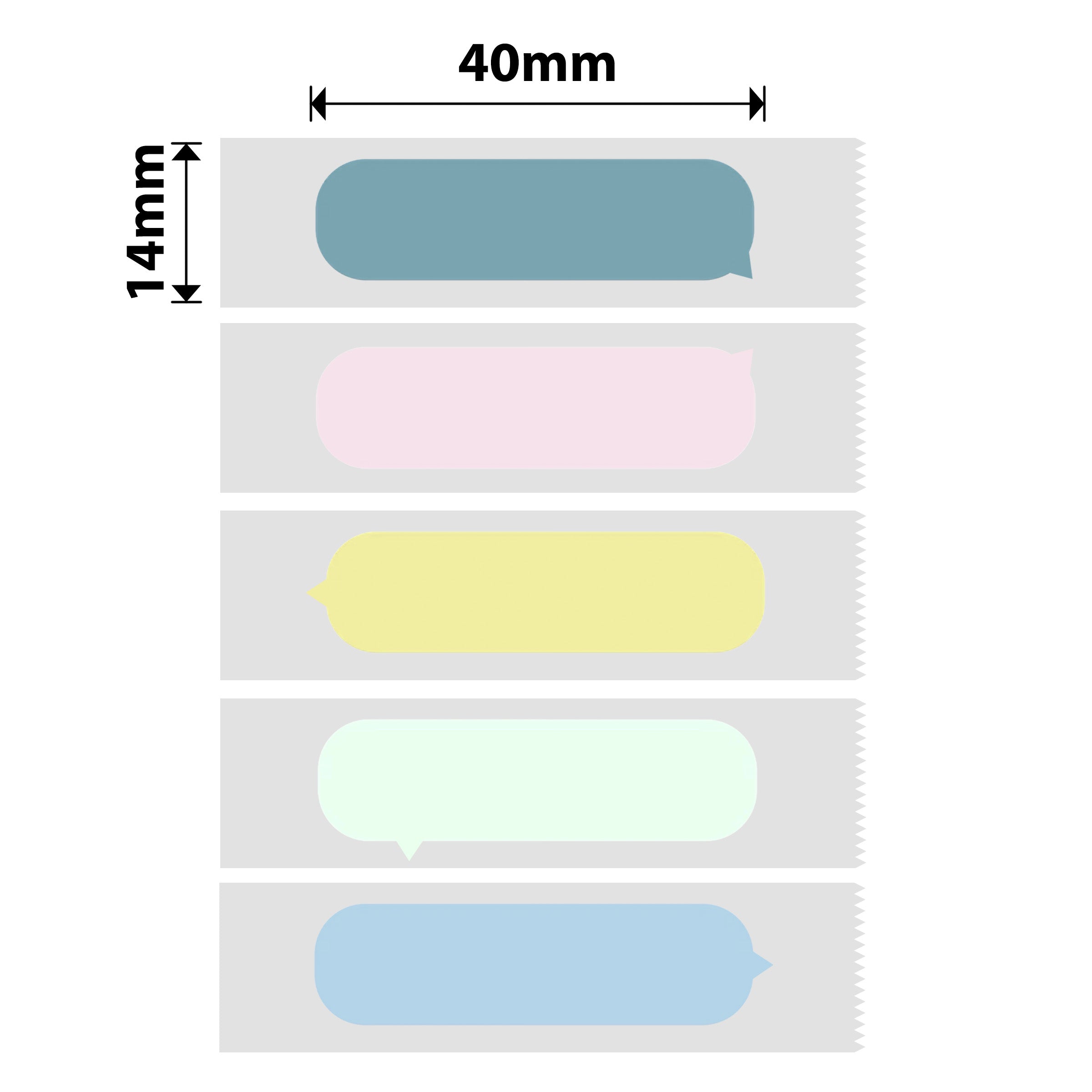 NB135 - NIIMBOT - D11 / D101 / D110 - 14*40MM - 160 ETIKETTE PER ROL - BUBBLE B-ONTWERP