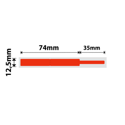 NB141 - NIIMBOT - D11 / D101 / D110 / H1S - 12.5X109MM - 65 RED CABLE LABELS