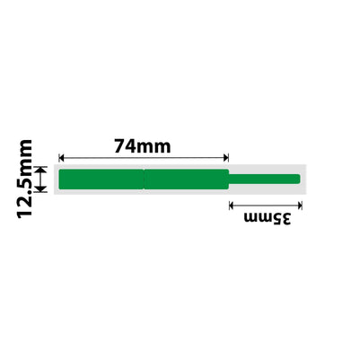 NIIMBOT - D Range - 12.5x109mm - Green Cable - 65 Labels