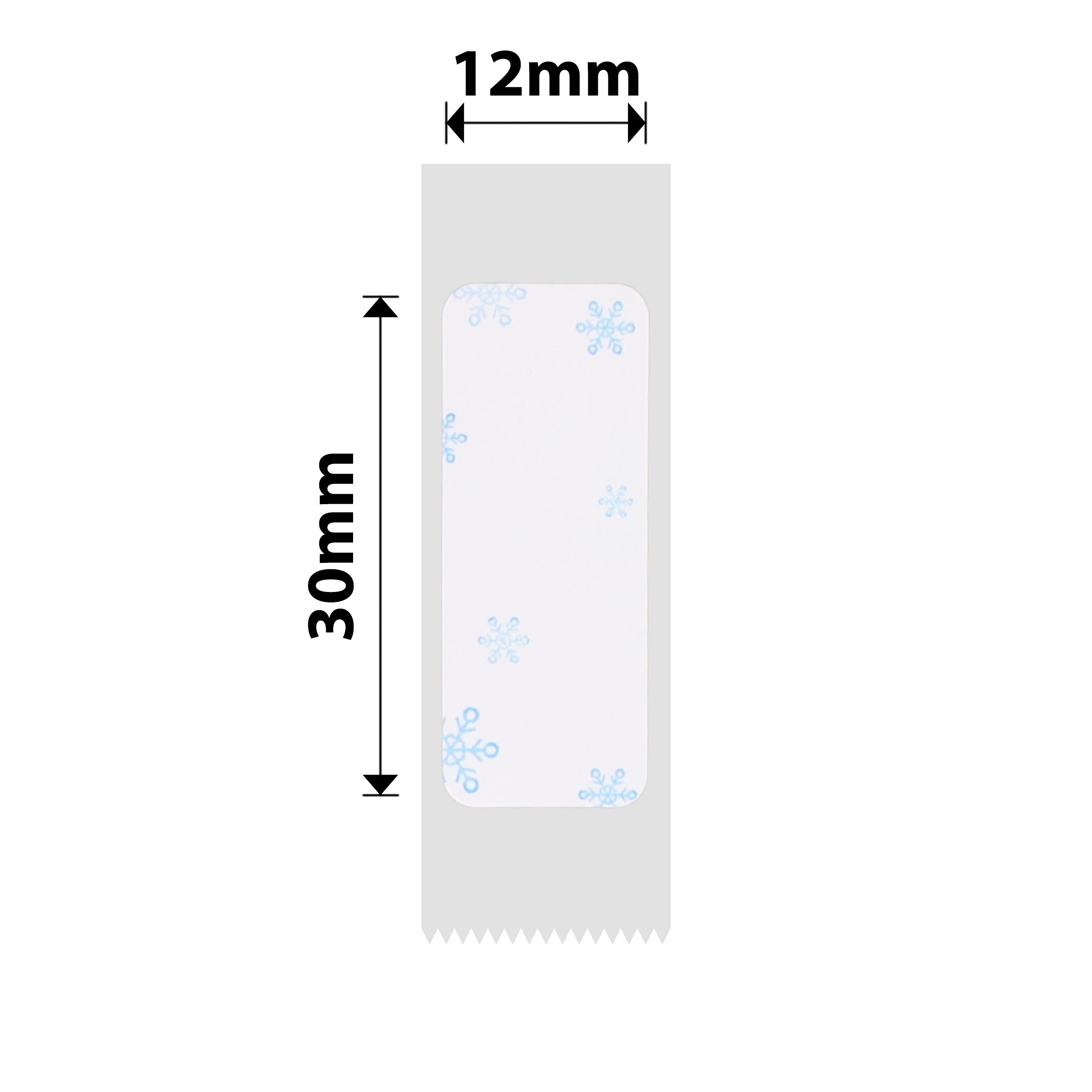 NB148 - NIIMBOT - D11 / D101 / D110 - 12*30MM - 210 TERMIESE ETIKETTE - BLOU SNEEU-ONTWERP