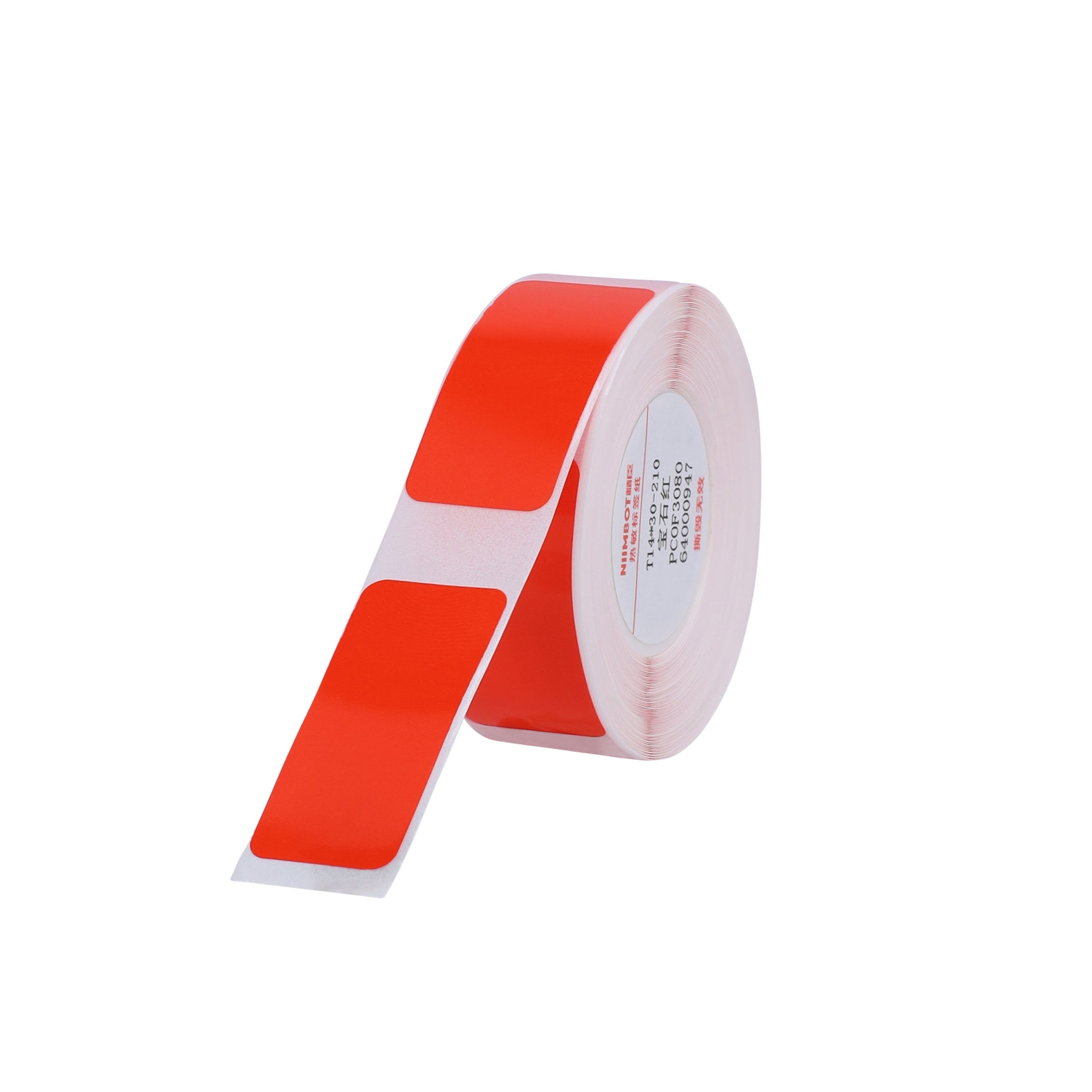 NB150 - NIIMBOT - D11 / D101 / D110 - 14*30MM - 210 ETIKETTE PER ROL - SOLIEDE ROBYNROOI ONTWERP